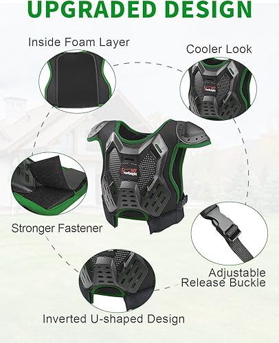 Miniatura 57 de StarknightMT - Equipo de protección de motocross para niños y niñas, equipo de protección para montar en motocicleta, traje de motocross, protector