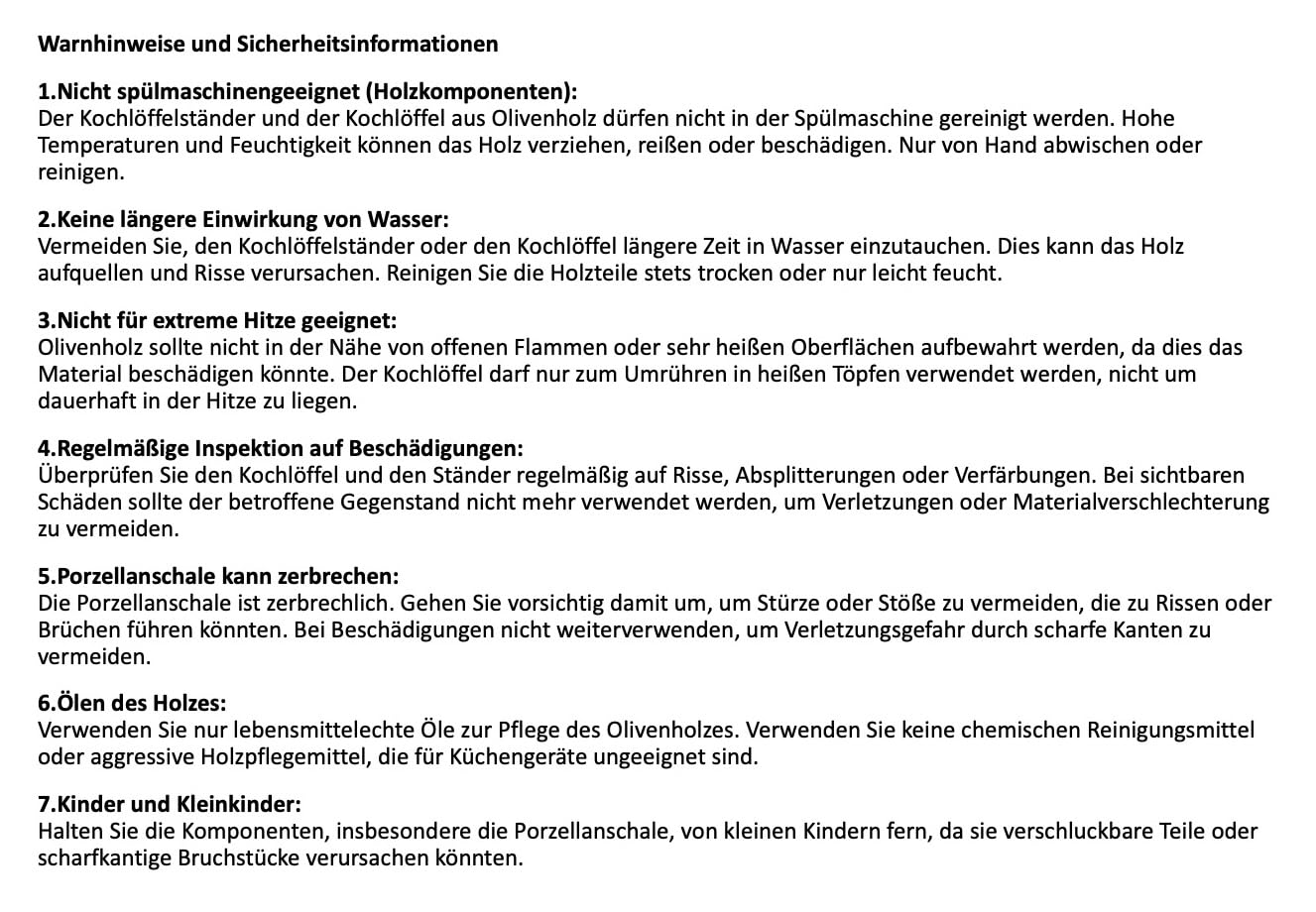 Kochlöffelständer Aus Olivenholz Mit Löffel - Praktische Aufbewahrung Für Die Küche