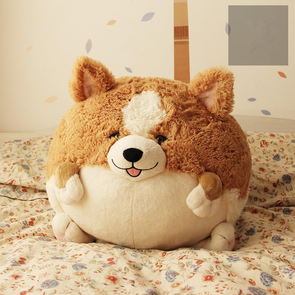 SWAN HOME Cute Corgi Shaped Pillow Cushion Pets Puppy Stuffed Plush Soft Toys for Home Decoration, Kids Gifts (50cm)