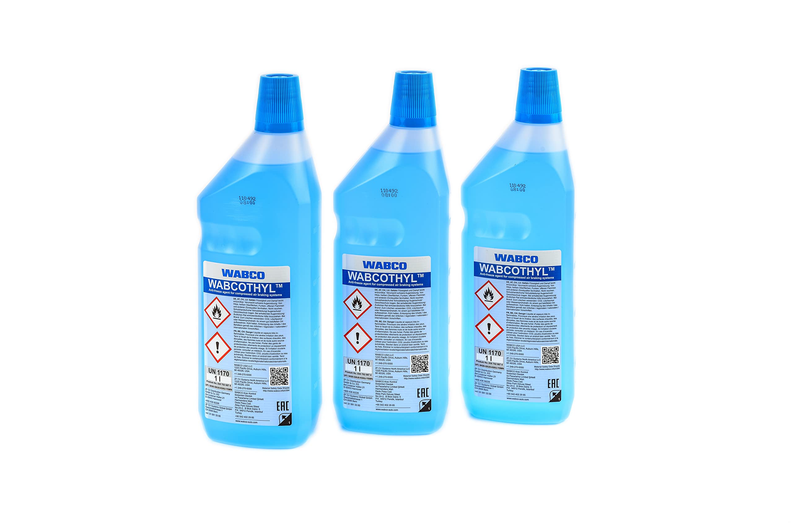 Wabcothyl - Protector anticongelante para sistemas de frenos de aire comprimido (3 x 1 L)