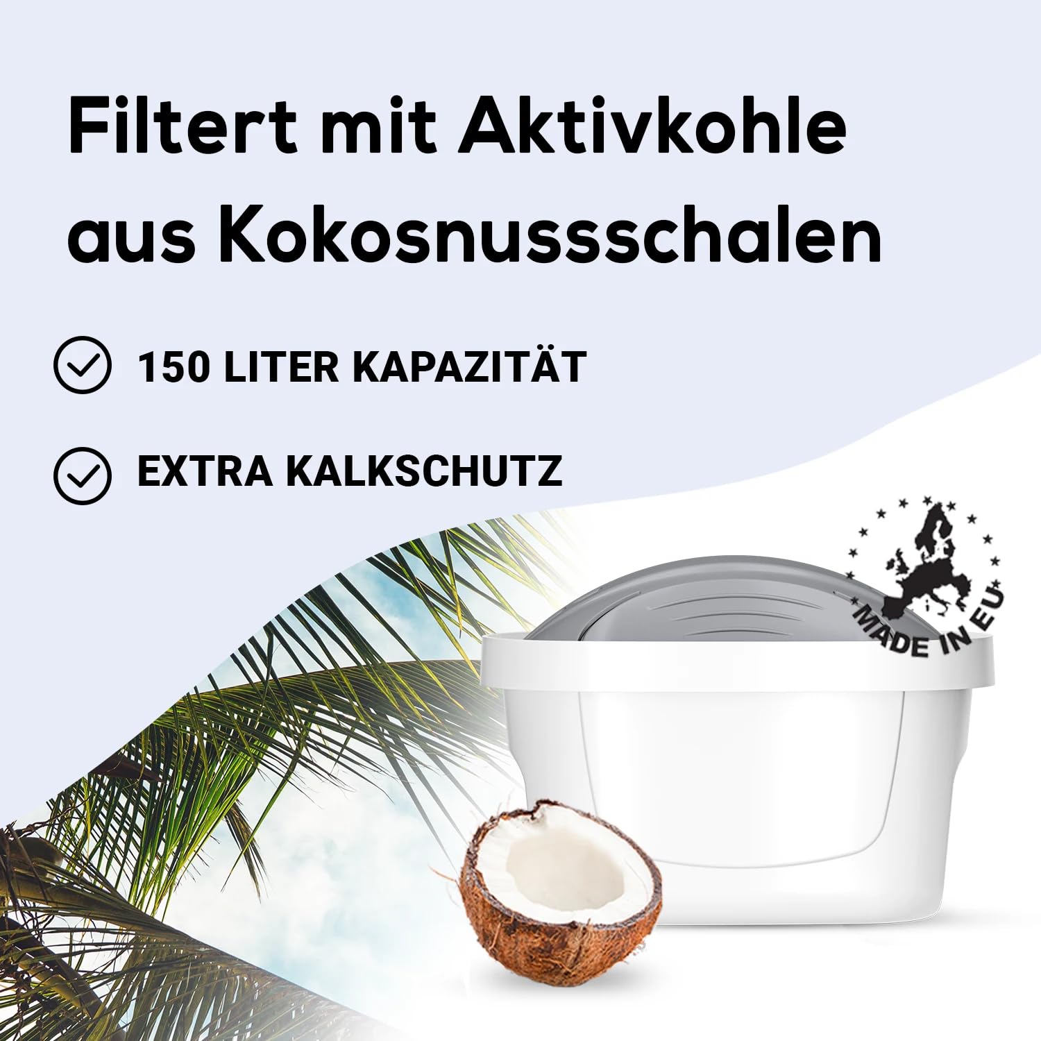 PearlCo - Protect+ unimax Pack 15 wkładów filtrujących do bardzo twardej wody – pasuje do Brita Maxtra