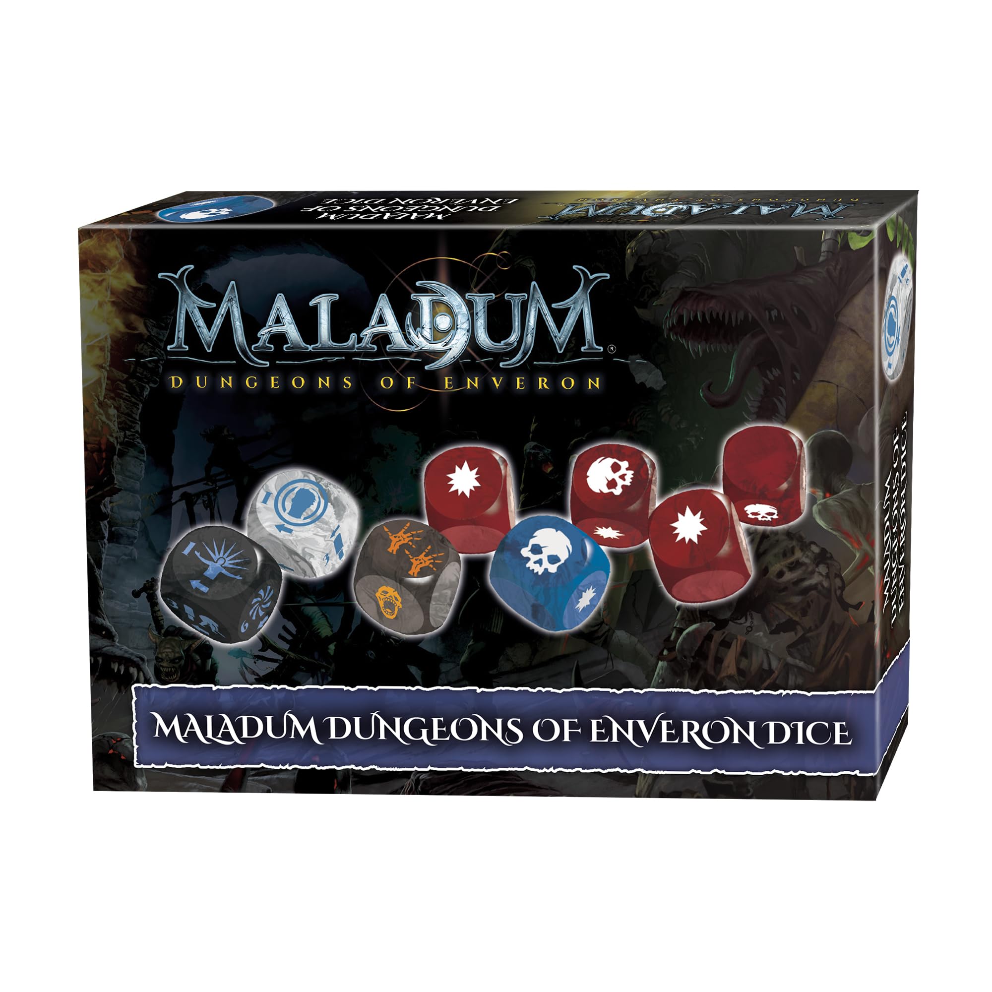Battle Systems Maladum Dungeons of Enveron Dice - Gioco Fantasy Dungeon Crawler Gioco Immersive Terreno Solo, Cooperativo e Adversarial Play