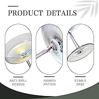 Vista 4 de CUKBLESS Juego de 6 vasos de Martini iridiscentes, copas de champán Coupé, sopladas a mano, vintage acanalado, cóctel para margarita, whisky