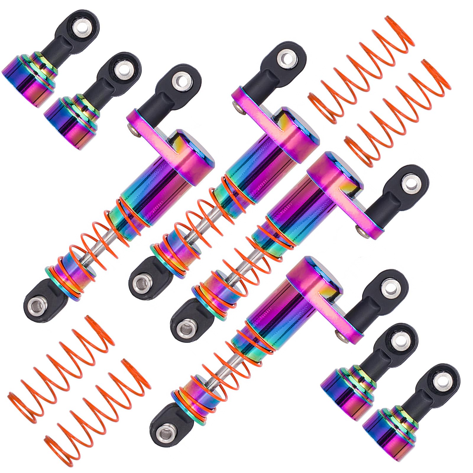 TOOMOD 1/10 RC Shock Oil Dampers kit with Offset Cap for 1/10 SCX10 TRX4 Capra Axial Tamiya LCG Cheater Rigs VS4-10 D90 90046 RC Crawler Car (75mm)