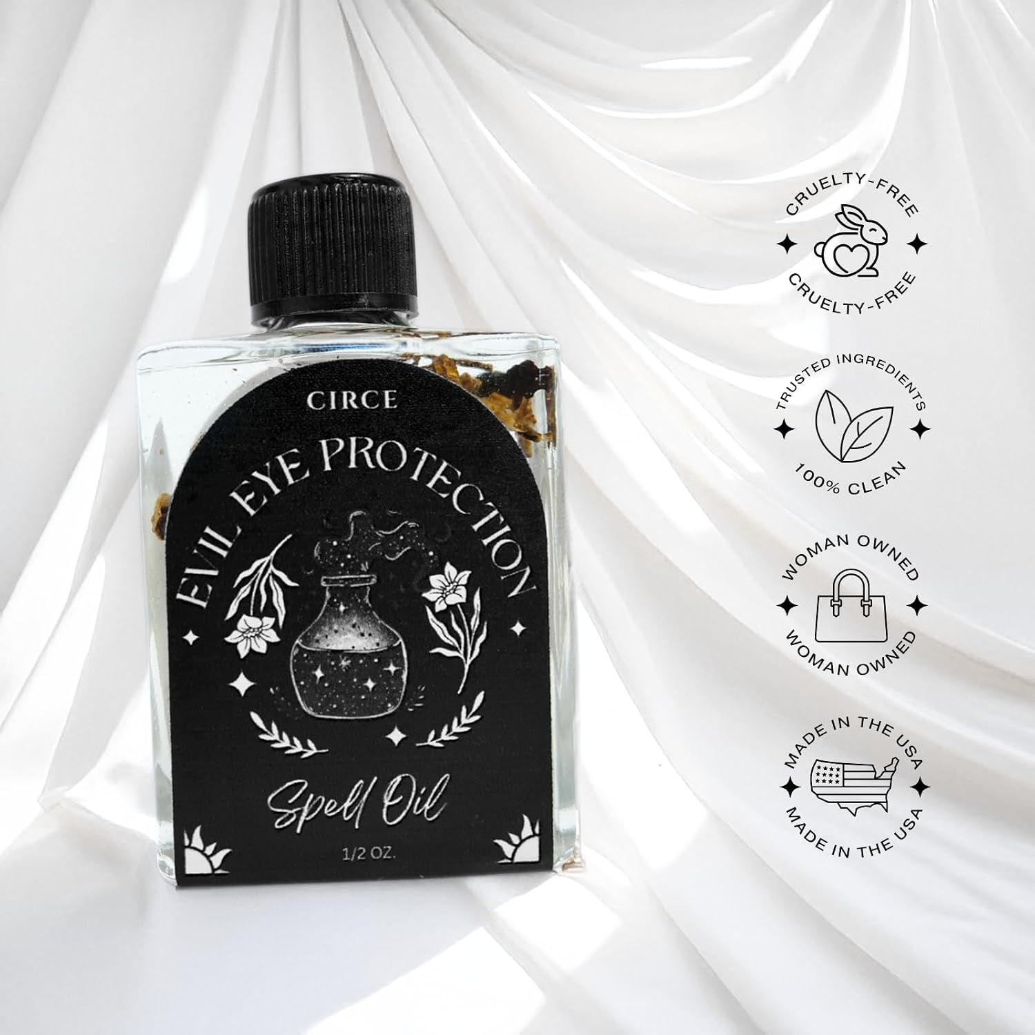CIRCE Evil Eye Protection Spell Oil - Energy Defense, Rosemary & Rue, 1/2oz