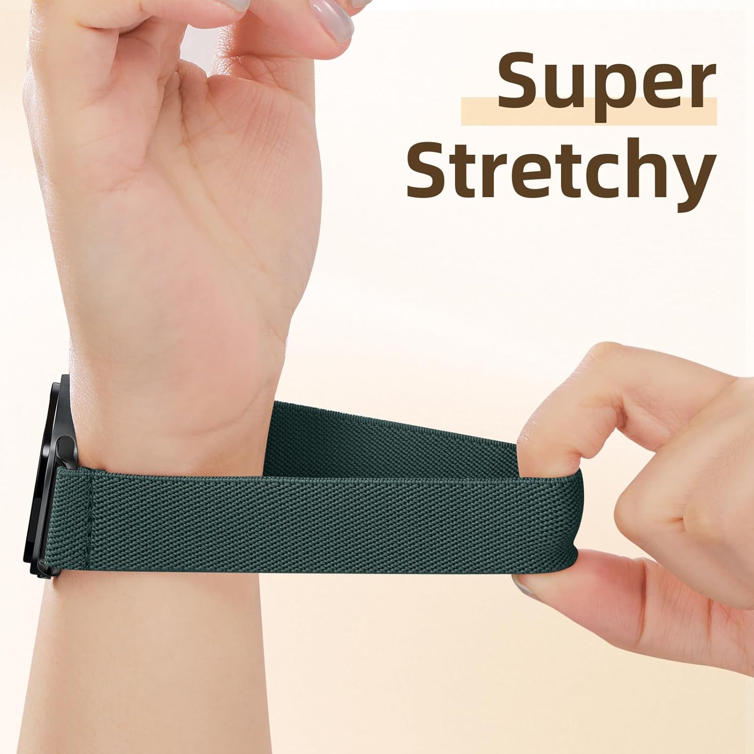 Easuny 6 Pack Stretchy Bands Compatible with Samsung Galaxy Watch 8 Band 40mm 44mm, Samsung Galaxy Watch 8 Classic 46mm Loop, Elastic Nylon Fabric No Gap Sport Strap Replacement for Women Men - Image 3