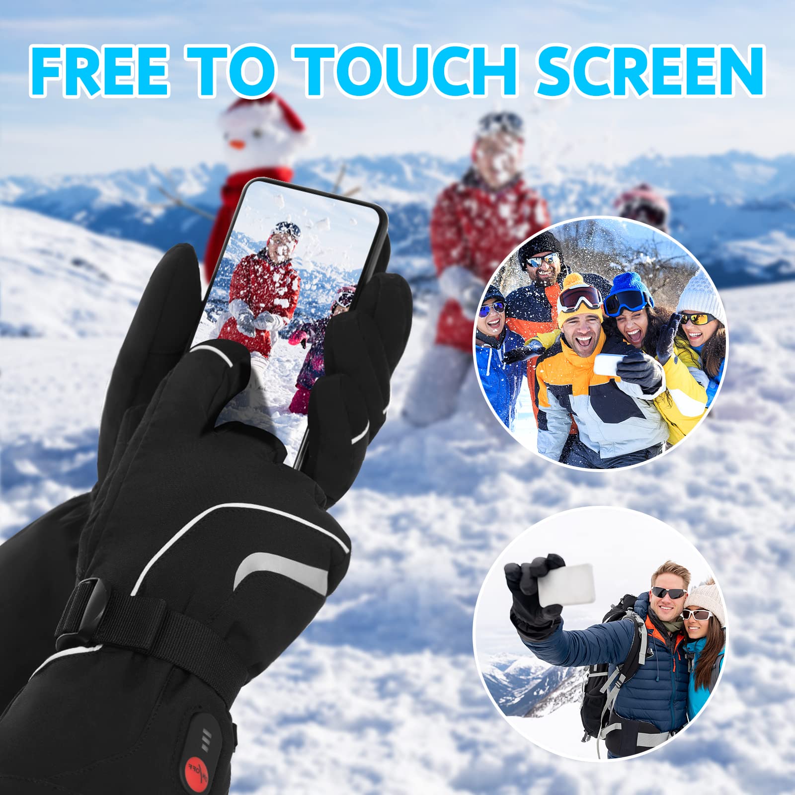 Savior Heated Gloves for Men and Women,Rechargeable Heated Electric Gloves,Suitable for Winter Outdoor Work,Skiing,Cycling,Running,Hiking,etc.