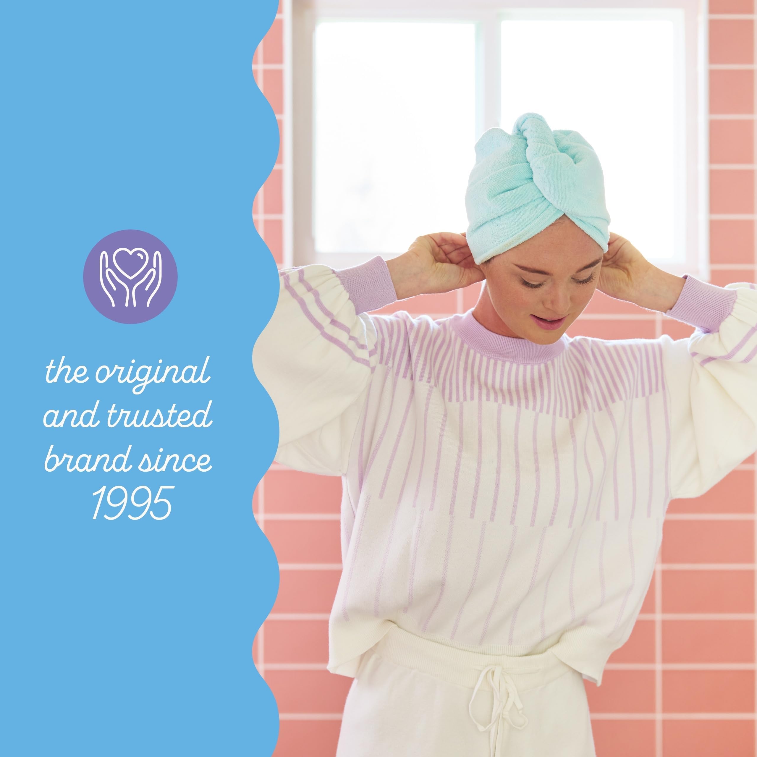 Turbie Twist Microfiber Hair Towel Wrap for Women and Men | 4 Pack | Quick Dry Turban for Drying Curly, Long & Thick Hair (Pink, Purple, Blue, Aqua)