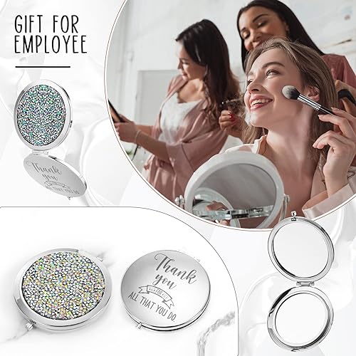 Miniatura 6 de Unittype 6 piezas de espejo compacto inspirador a granel, regalos de agradecimiento a los empleados, espejo de bolsillo para mujeres, regalo de
