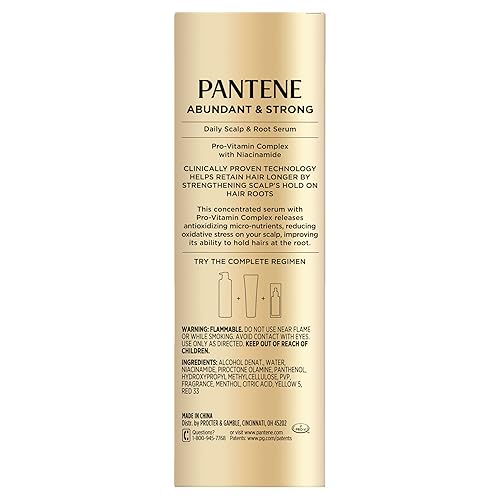 Miniatura 13 de Pantene Abundant & Strong Régimen de 3 piezas con complejo provitamina B5 y niacinamida, champú (13.5 oz), acondicionador (8 oz), suero (2 oz)