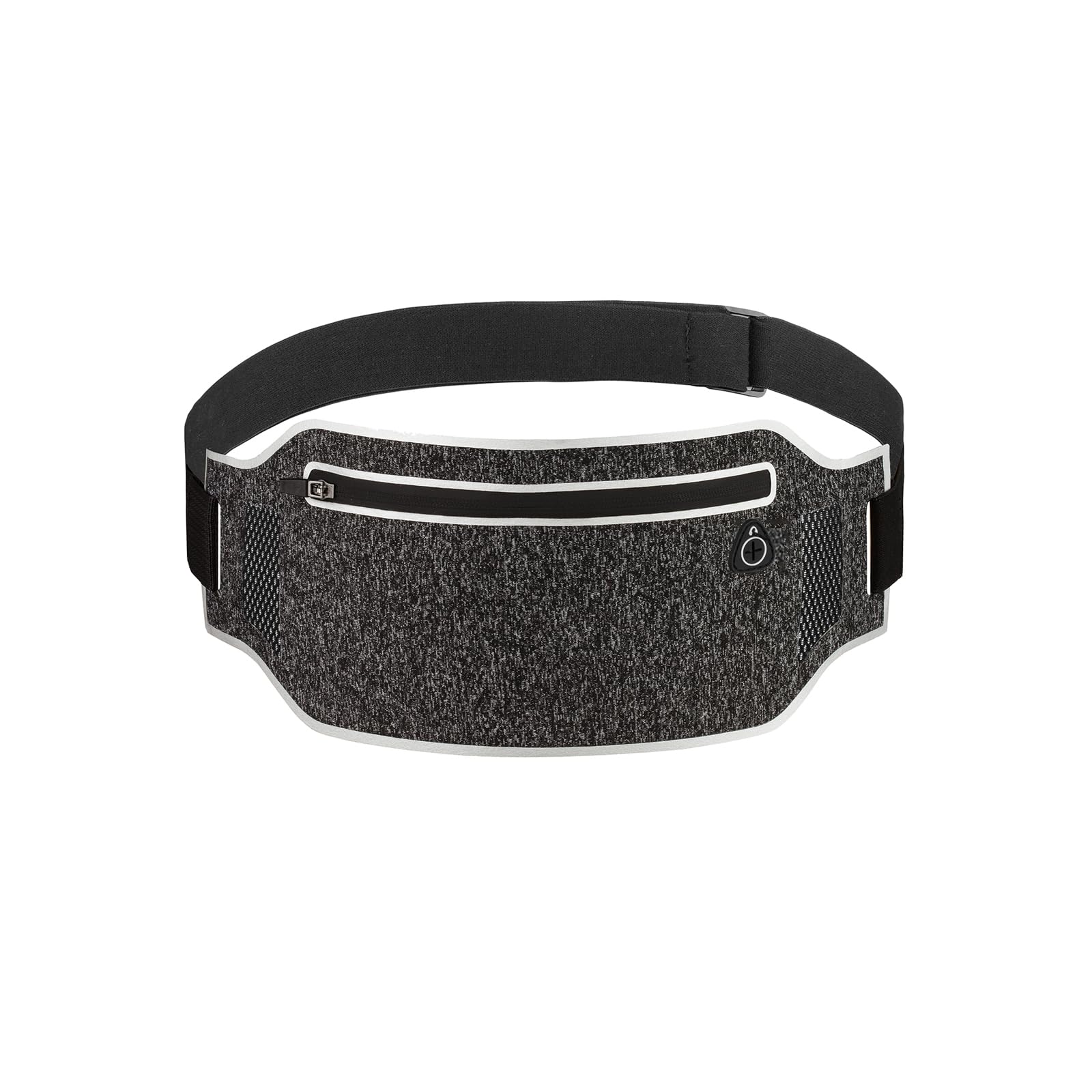 Running belt,Slim Running Waist Fanny Pack Runner Exercise Phone Belt Hip Pouch Bag for Women Men iphone Samsung (Black Grey)