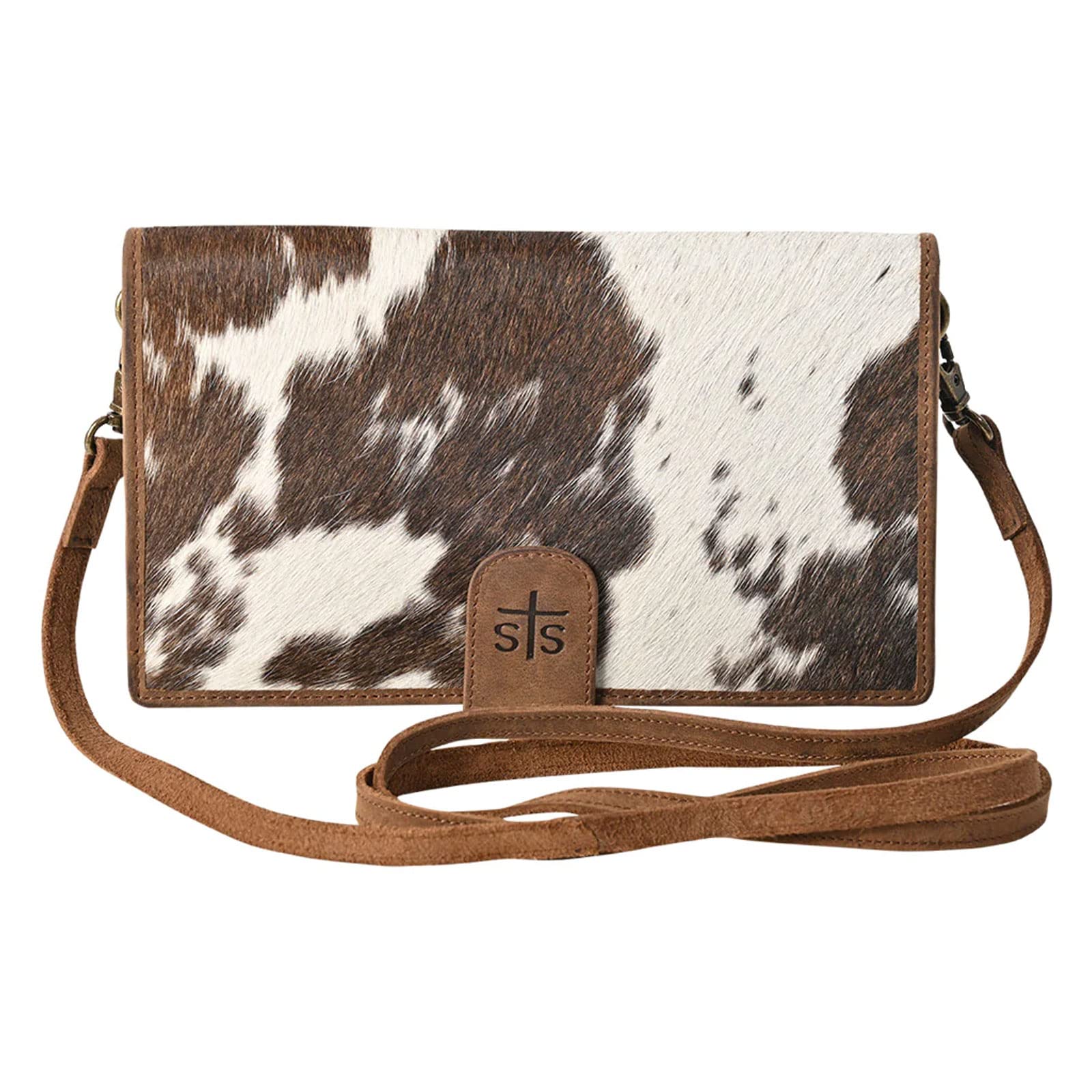 STS RanchwearWomens Yetzy Organizer Tornado/Cowhide Leather Crossbody Bag