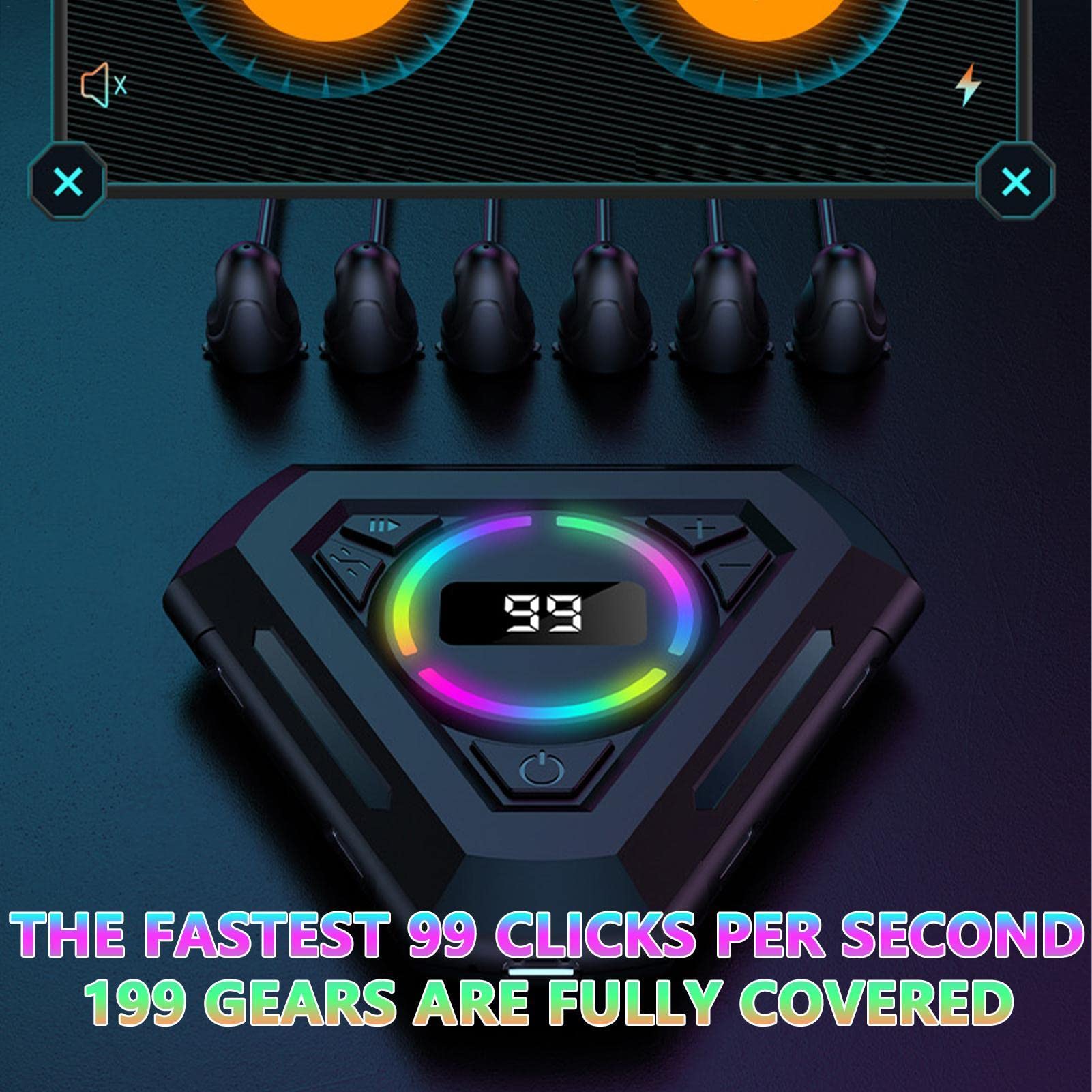 Clicker Automatique pour téléphone,Simulateur de clic de Doigt simulé | Auto Clicker Game Live Show Cliquez comme Outil Vitesse de l'appareil réglable