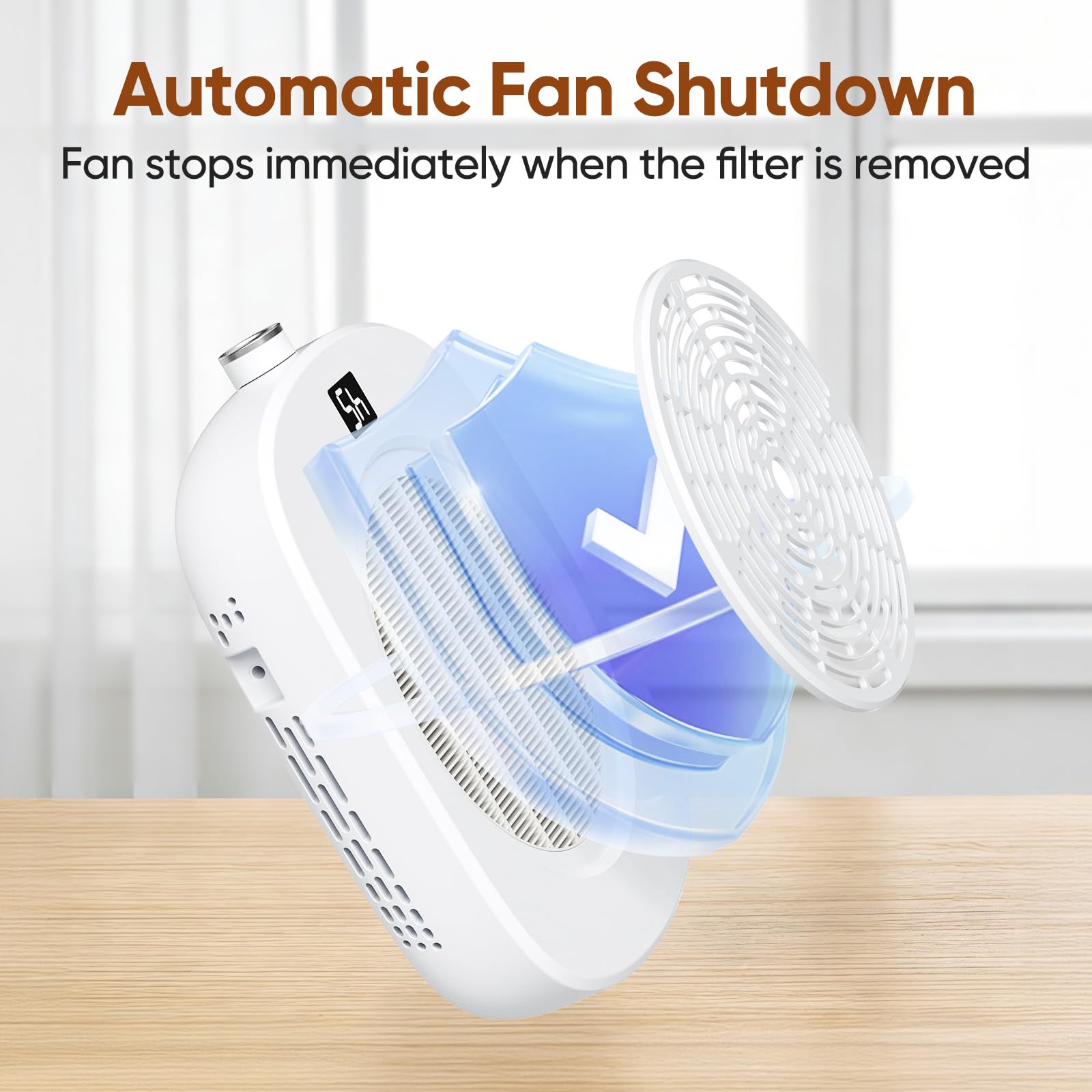 Aspiratore per Unghie Professionale – Potente con 2 Filtri e 1 Pennello, Silenzioso Aspiratore per Unghie Studio e Casa, Bianco
