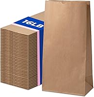 Vista 9 de Fit Meal Prep Paquete de 500 bolsas de almuerzo de papel marrón de 2 libras, 7.88 x 4.13 x 2.5 pulgadas, bolsas de papel kraft de alta calidad a