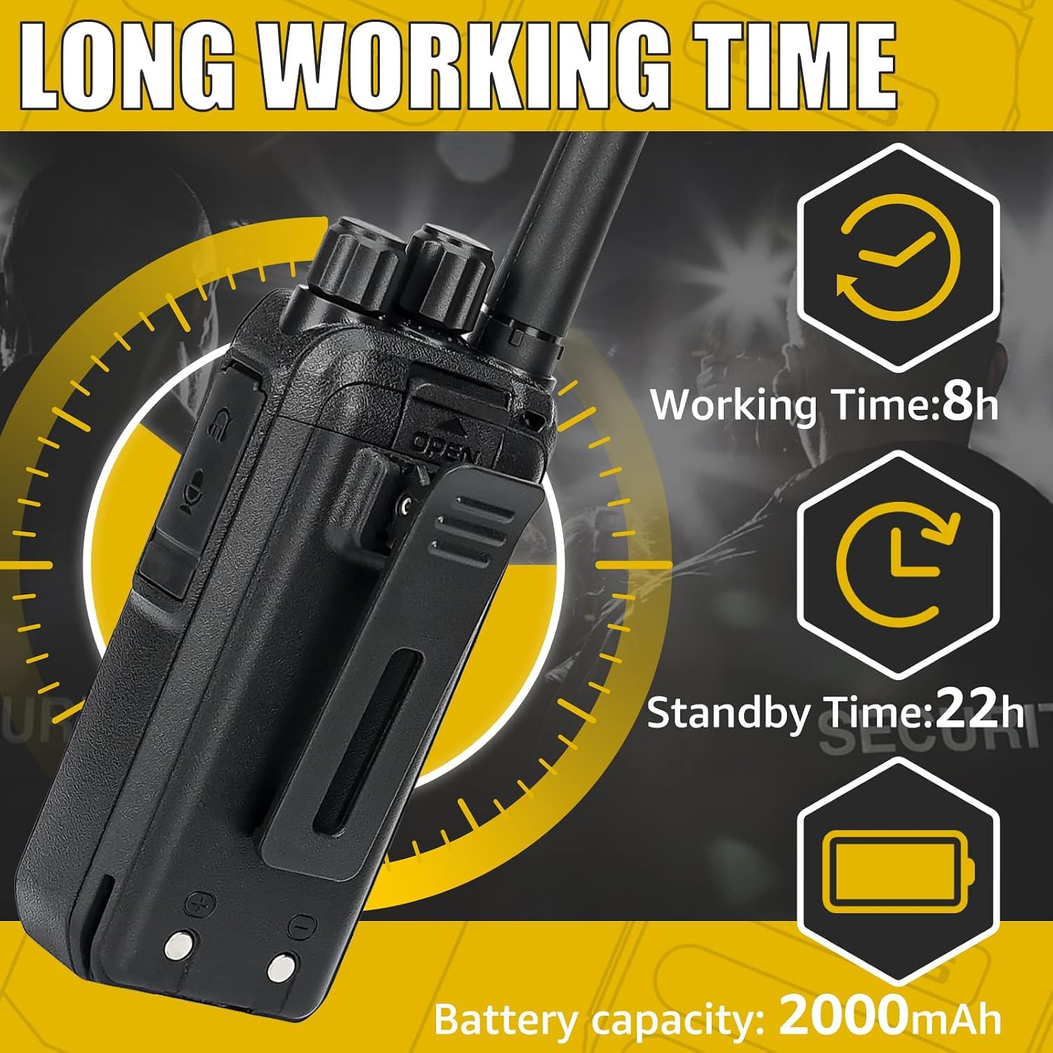 Retevis RT40 PMR446 Walkie Talkie, Lizenzfrei Funkgerät Lange Reichweite | DMR Funkgerät, Geräuschunterdrückung Funkgerät, 2000 mAh Walkie Talkie für Sicherheit, Schule(Schwarz, 2 PCS)
