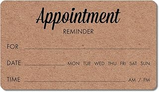 Appointment Reminder Cards 200 ct | Hair Stylist Must Haves, Cosmetology Salon Essentials, Cleaning Business Cards, Massage Therapist Supplies | Kraft Appointment Cards