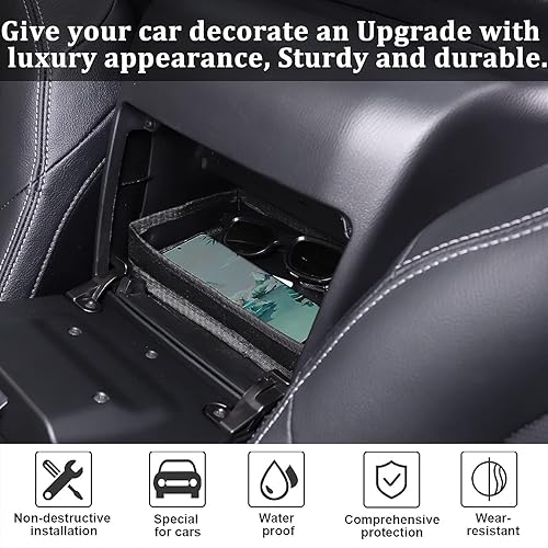 Miniatura 4 de Caja de almacenamiento trasera para reposabrazos central de automóvil, bandeja organizadora de reposabrazos, bandeja de almacenamiento para