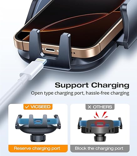Miniatura 6 de VICSEED Soporte de teléfono para automóvil, ranura para CD y ventilación de aire, compatible con iPhone 14 13, todos los teléfonos