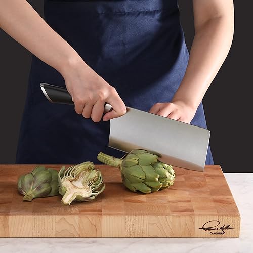 Miniatura 8 de Cangshan ELBERT Series - Juego de cuchillos forjados de acero alemán, acacia (7 piezas, blanco)