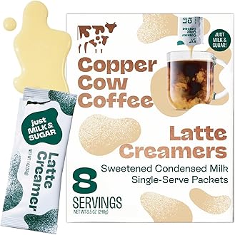 Sweetened Condensed Milk Coffee Creamer Singles (8 pack) | Vietnamese Inspired Coffee Creamer, All Natural Creamer Packets for Pour Overs & Lattes | No Refrigeration Needed