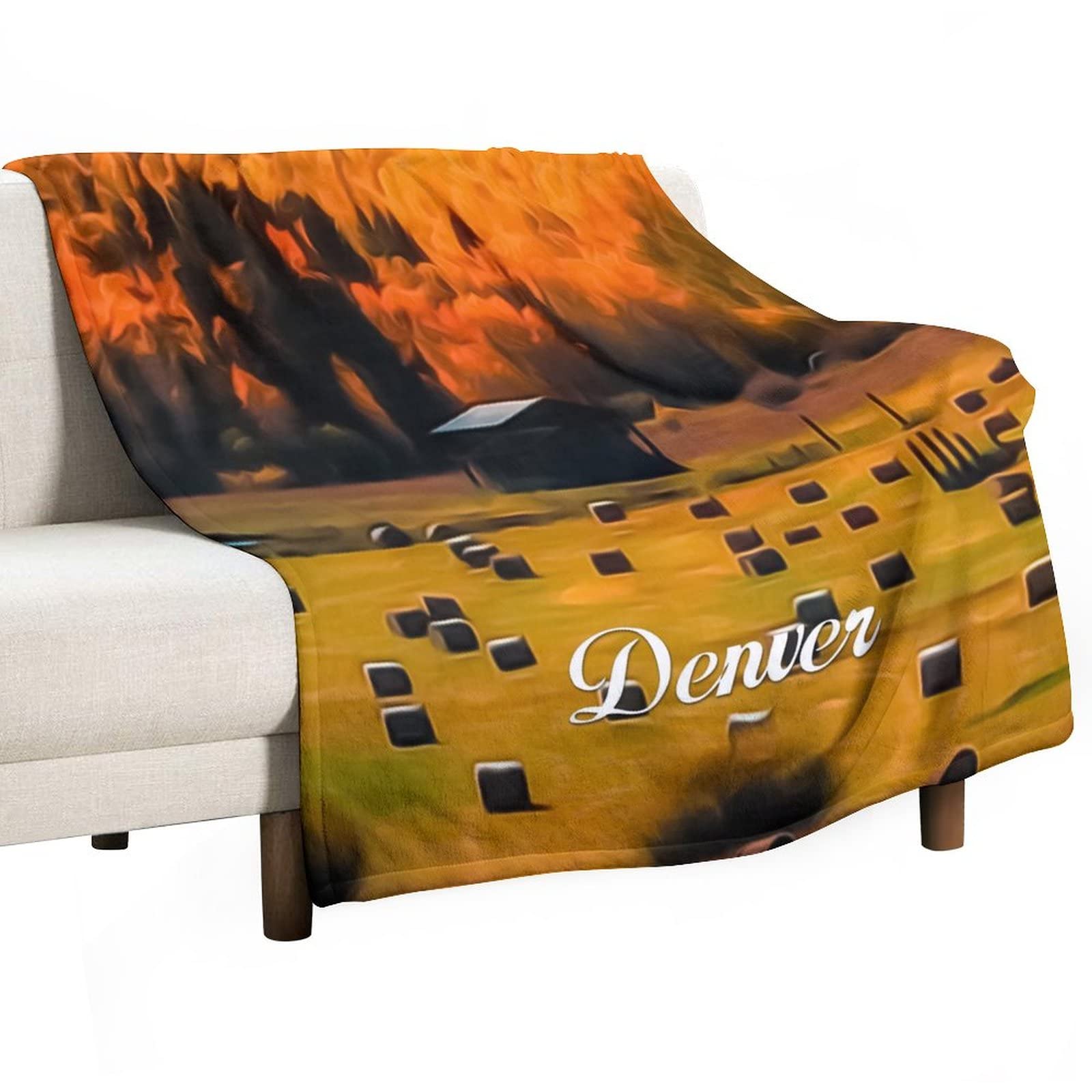 Couverture duveteuse Denver en flanelle double face haut de gamme