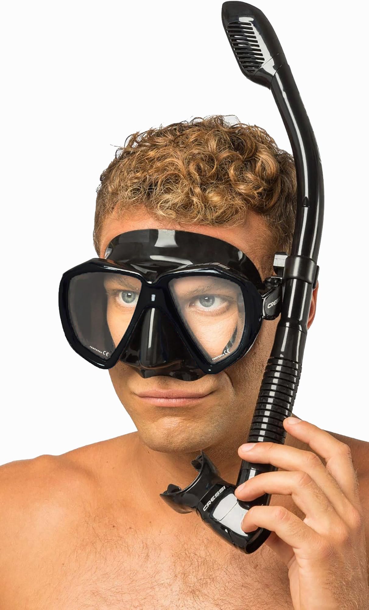 Cressi Set Ranger & Dry - Kit de plongée en apnée pour Adultes de Haute qualité, Masque et Tuba dans Une Mallette Pratique