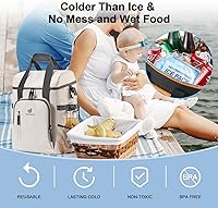 Vista 5 de Odoland Cooler Backpack for Camping - 30 Cans Insulated Leakproof Waterproof Lunch Bag for Men and Women, Cooler Bag with Ice Pack for Beach