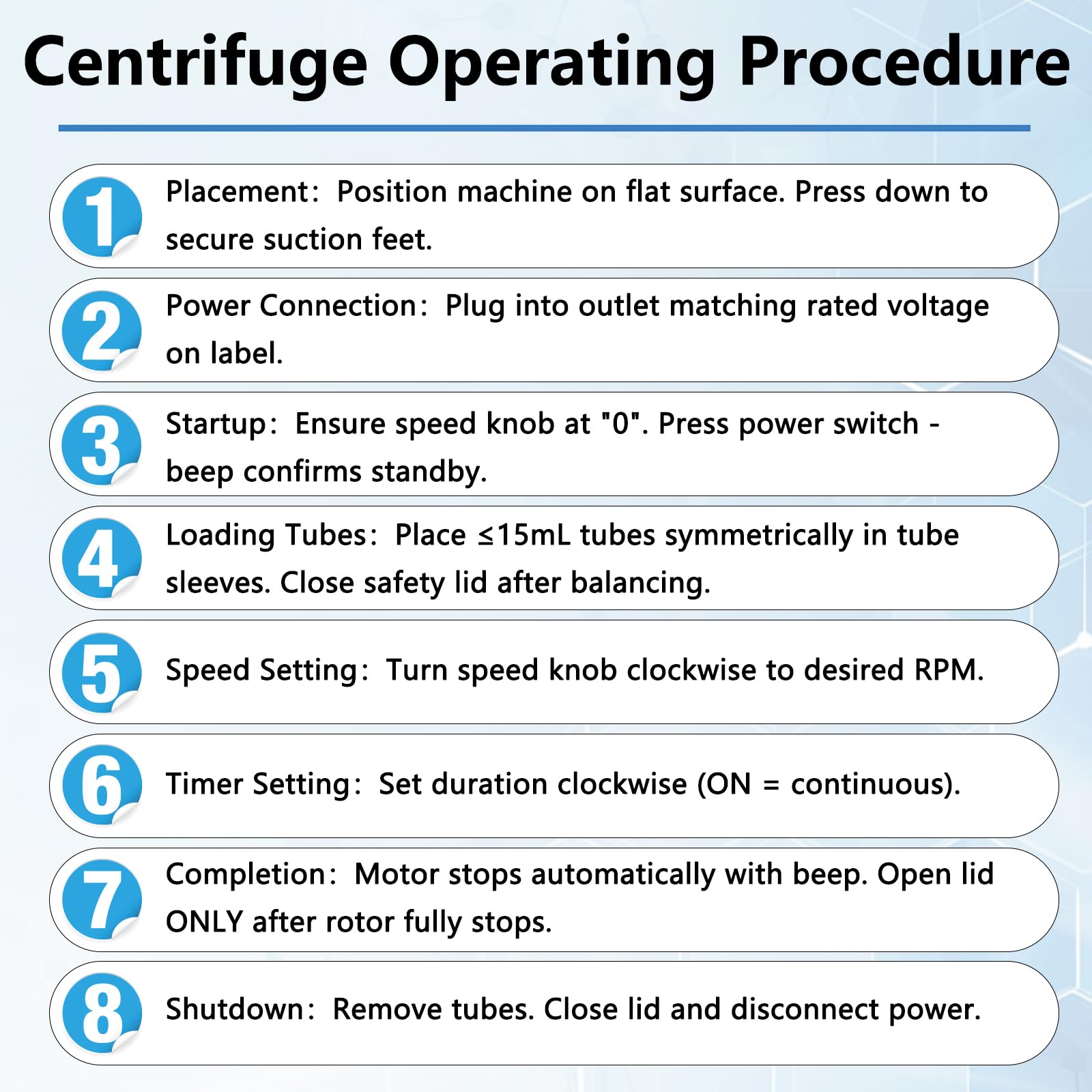 Centrifugadora de mesa de laboratorio
