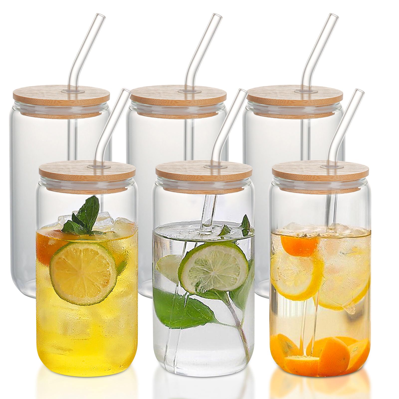 Amazon.co.jp: QuiExact ガラスコップ 500ml 6個セット 薄づくり ハイ