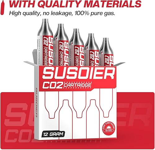Miniatura 3 de HIDENEL Cartuchos de CO2 de 0.42 oz - Cartuchos para pistolas de pellets - Pistolas BB - Pistolas de Airsoft - Pistola de paintball - 5 piezas