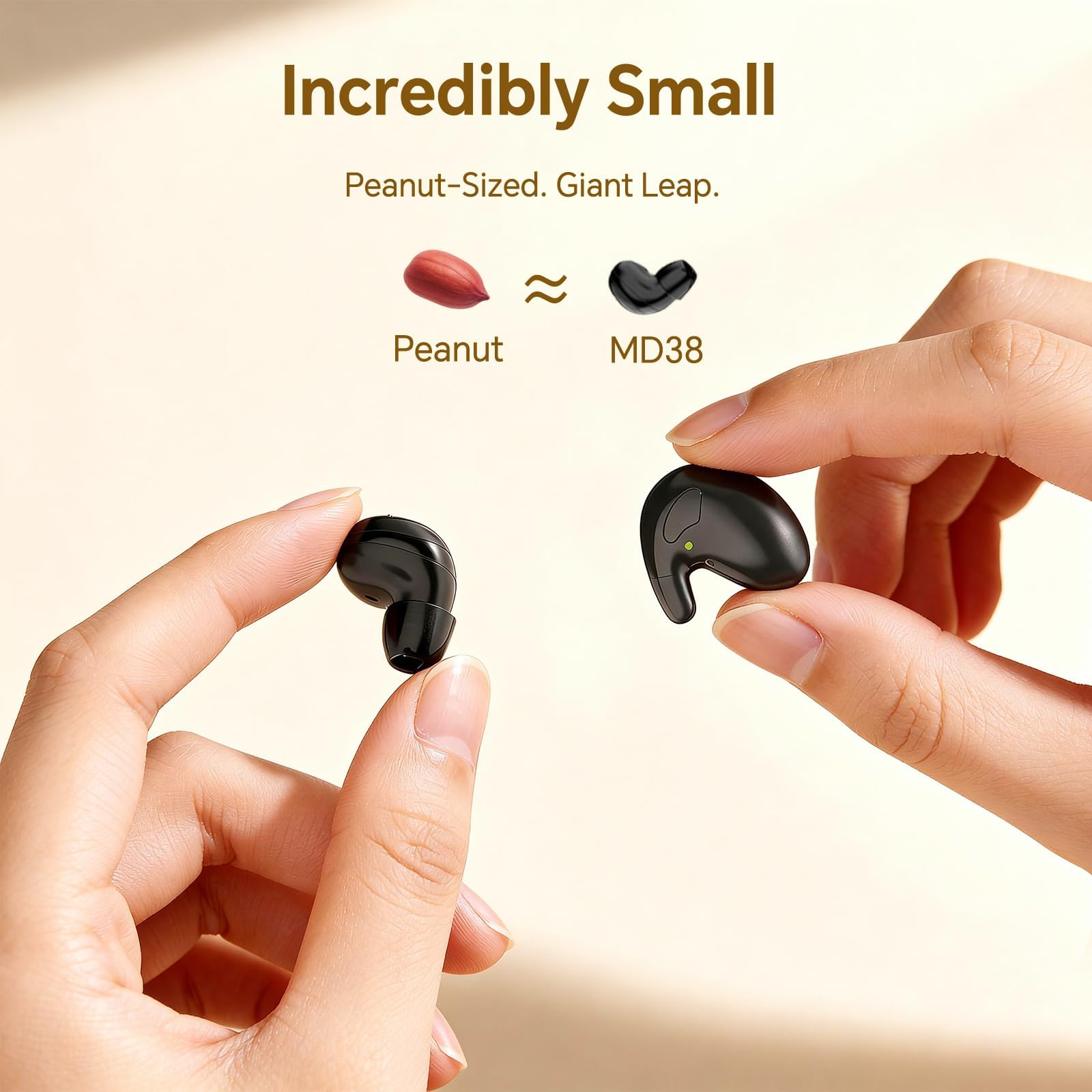 Juego de auriculares invisibles inalámbricos 2 en 1, Bluetooth, ocultos para dormir de lado, auriculares planos para dormir de lado, mini auriculares para canales auditivos pequeños para iPhone