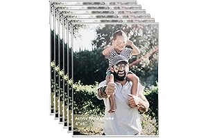Set of 6 Vertical 4x6 Inch Adhesive Wall Frames for Pictures
