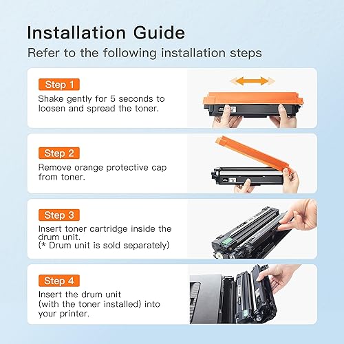 Vista 106 de E-Z Ink Cartucho de tóner compatible TN433 de repuesto para Brother TN433 TN-433 TN433bk TN431 para usar con impresora Brother MFC-L8900Cdw