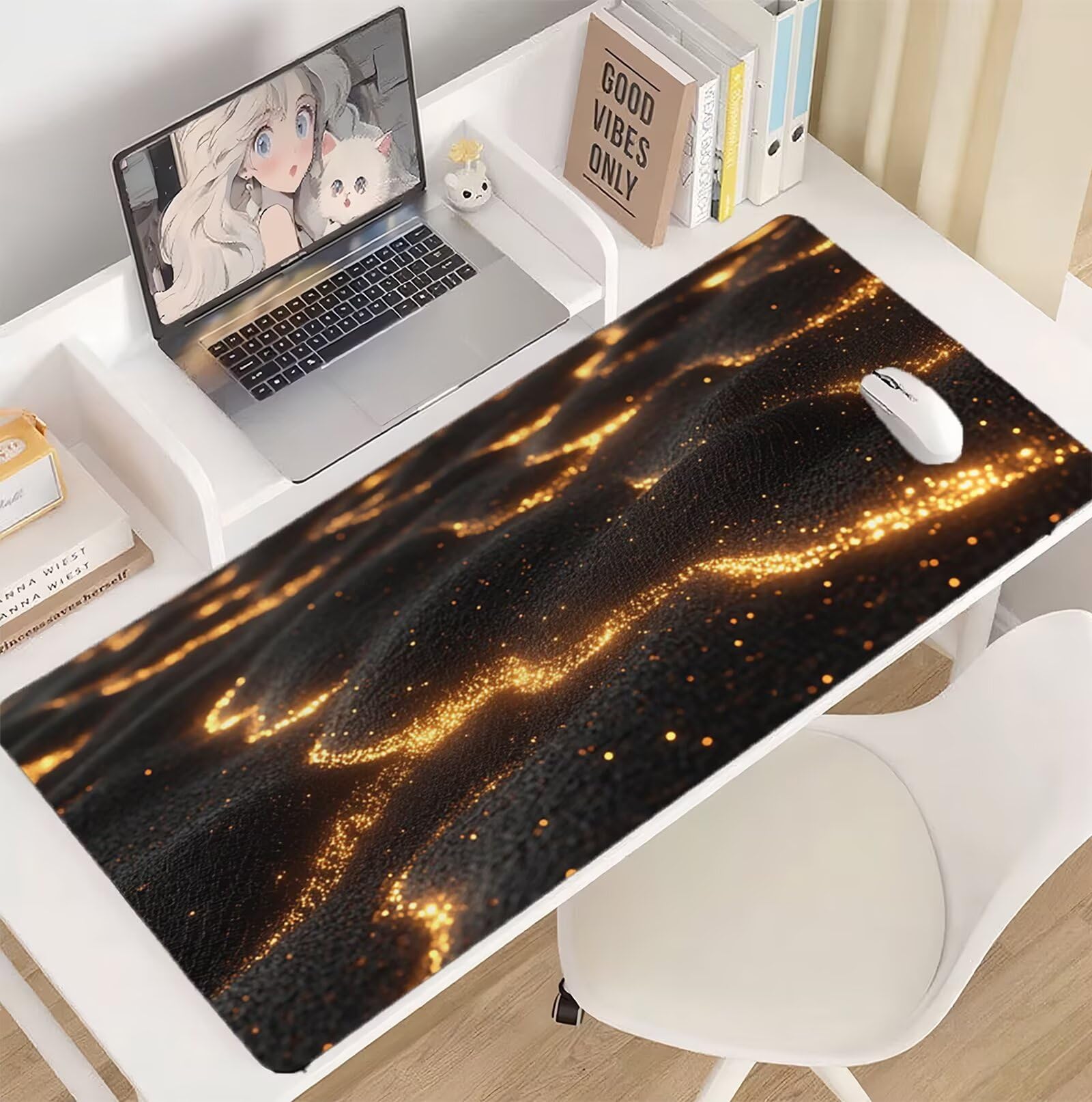 Fantazyjna podkładka pod mysz 1500 x 800 mm Dream Podkładka pod mysz Duża japońska podkładka pod mysz antypoślizgowa gumowa podstawa powierzchnia ze szwami na krawędziach mata biurkowa do wystroju