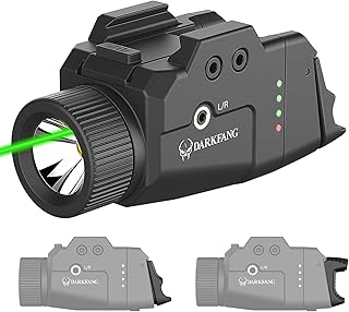 DARKFANG 1000 Lumen Tactical Weapon Light Laser Combo with High and Low Rear Switches for Glock and Picatinny Rail