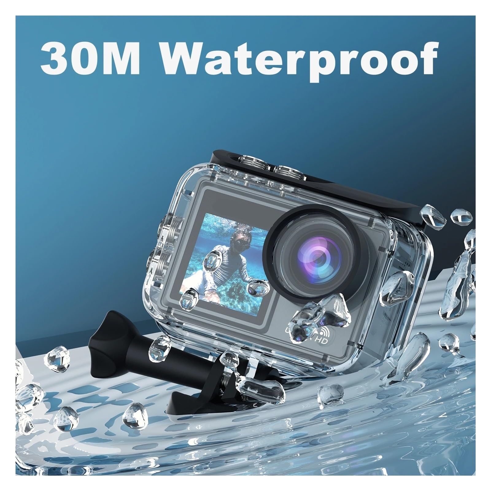 Action Camera 5K30FPS con telecomando Wi-Fi Touch Screen Stabilizzazione elettronica dell'immagine Telecamera subacquea for sport all'aria aperta