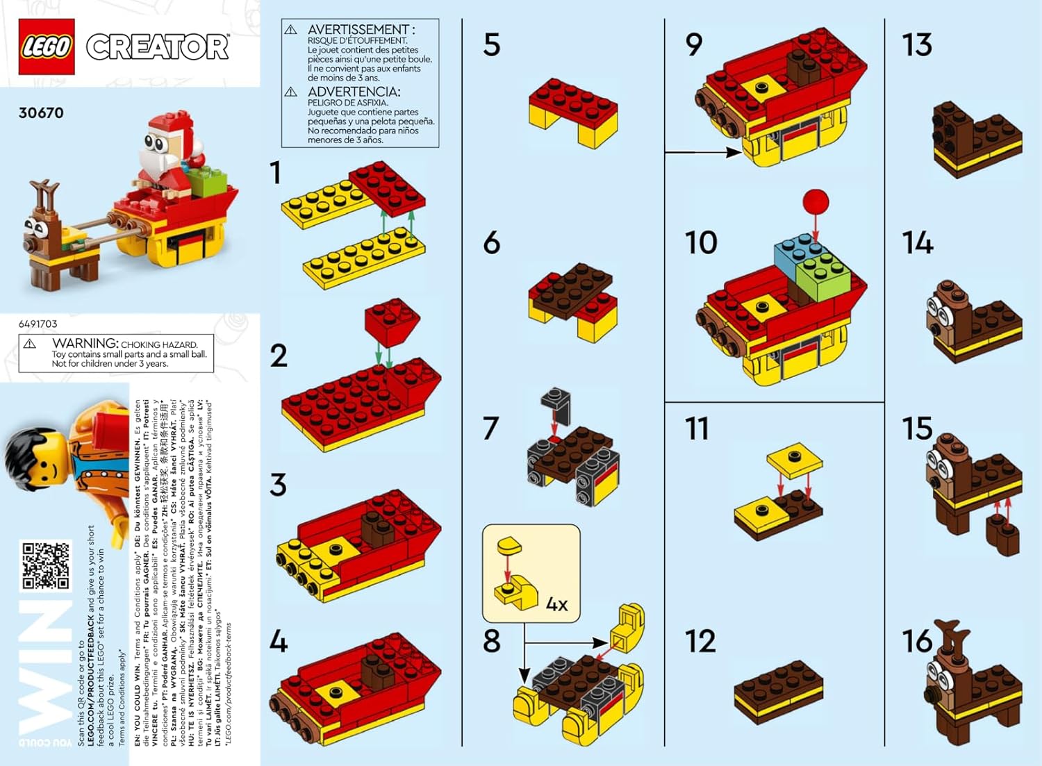 LEGO Creator: Santa's Sleigh Ride Polybag Set 30670 (Very Small)