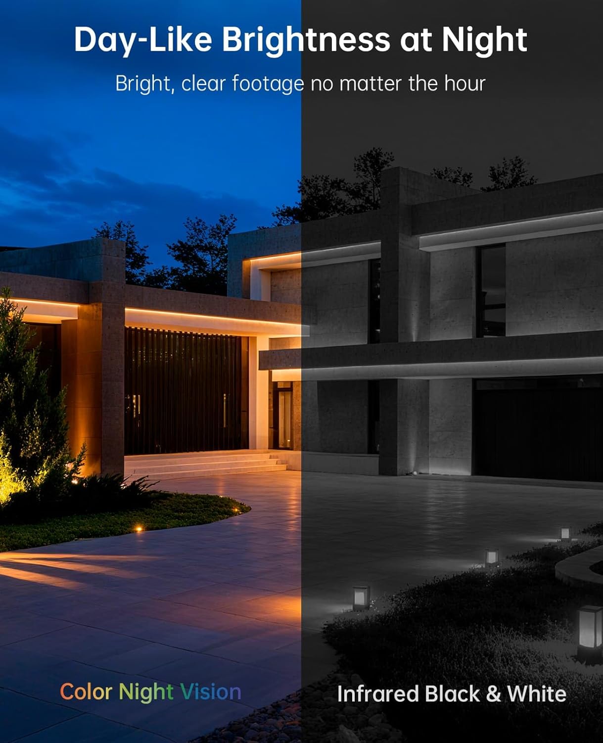 4K PoE Camera System, 4Pcs 8MP Outdoor Turret Home Security Cameras with AI Detection, 24-7 Recording, Color Night Vision, No Subscription, IP67 Waterproof, 4K 8CH NVR with 2TB HDD (N2834D)