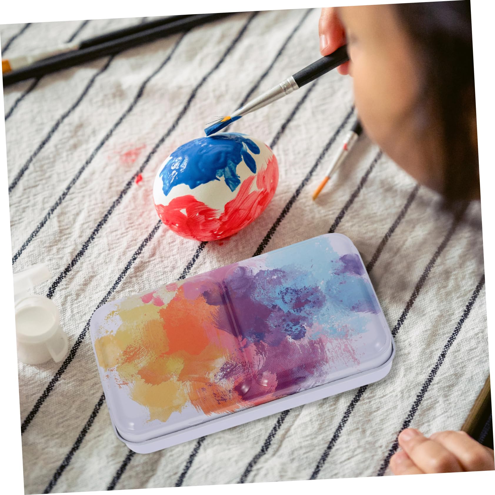 VILLCASE Lot De 3 Plateaux À Pigments pour Boîte À Peinture Artistique Boîte À Peinture Aquarelle Assiette À Peinture Pratique