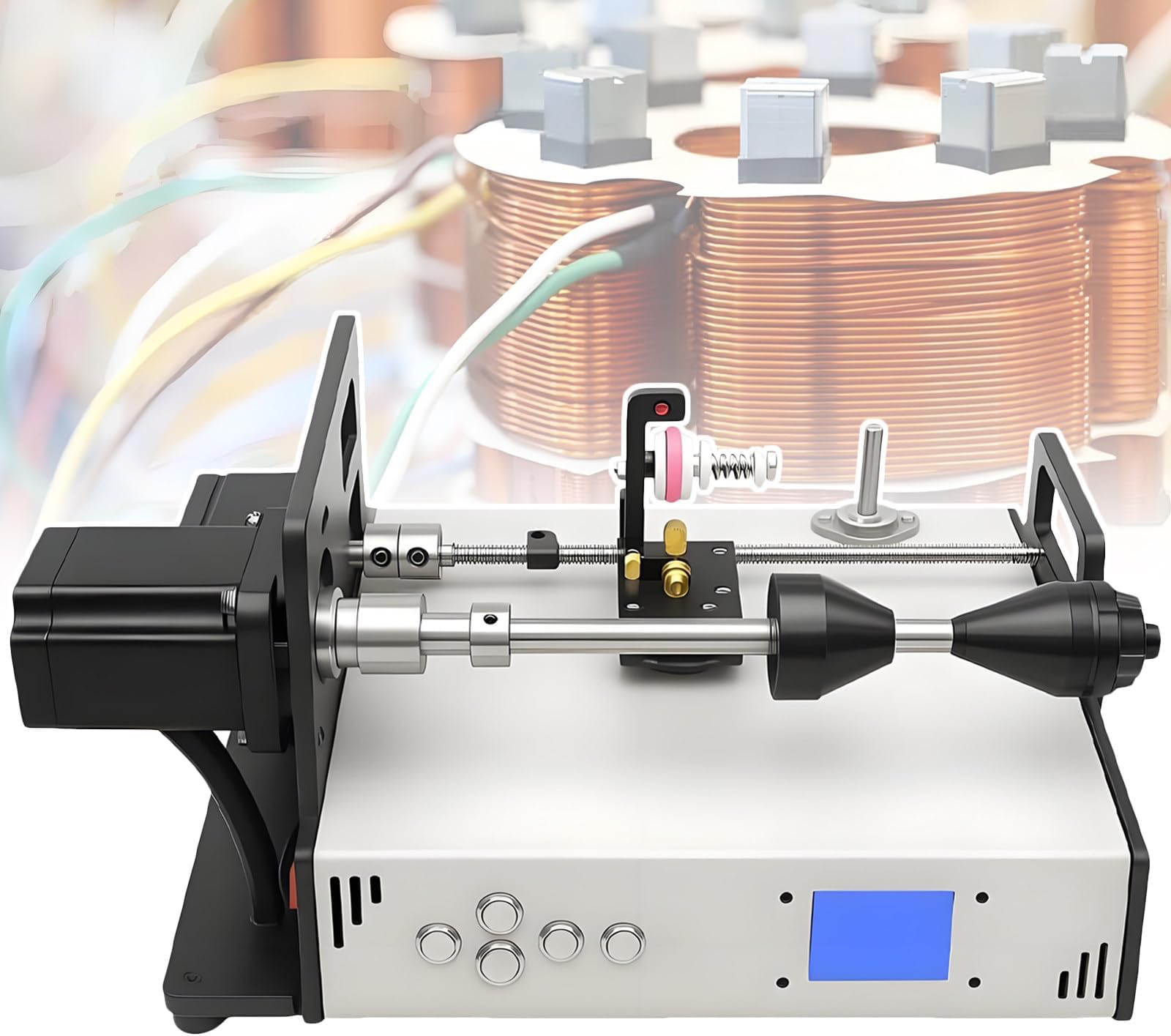 High Precision Coil Winding Machine,CNC Control,120-900 R/min Adjustable,Auto-Wire Alignment,for Tube Transformer Coils Industrial Cable