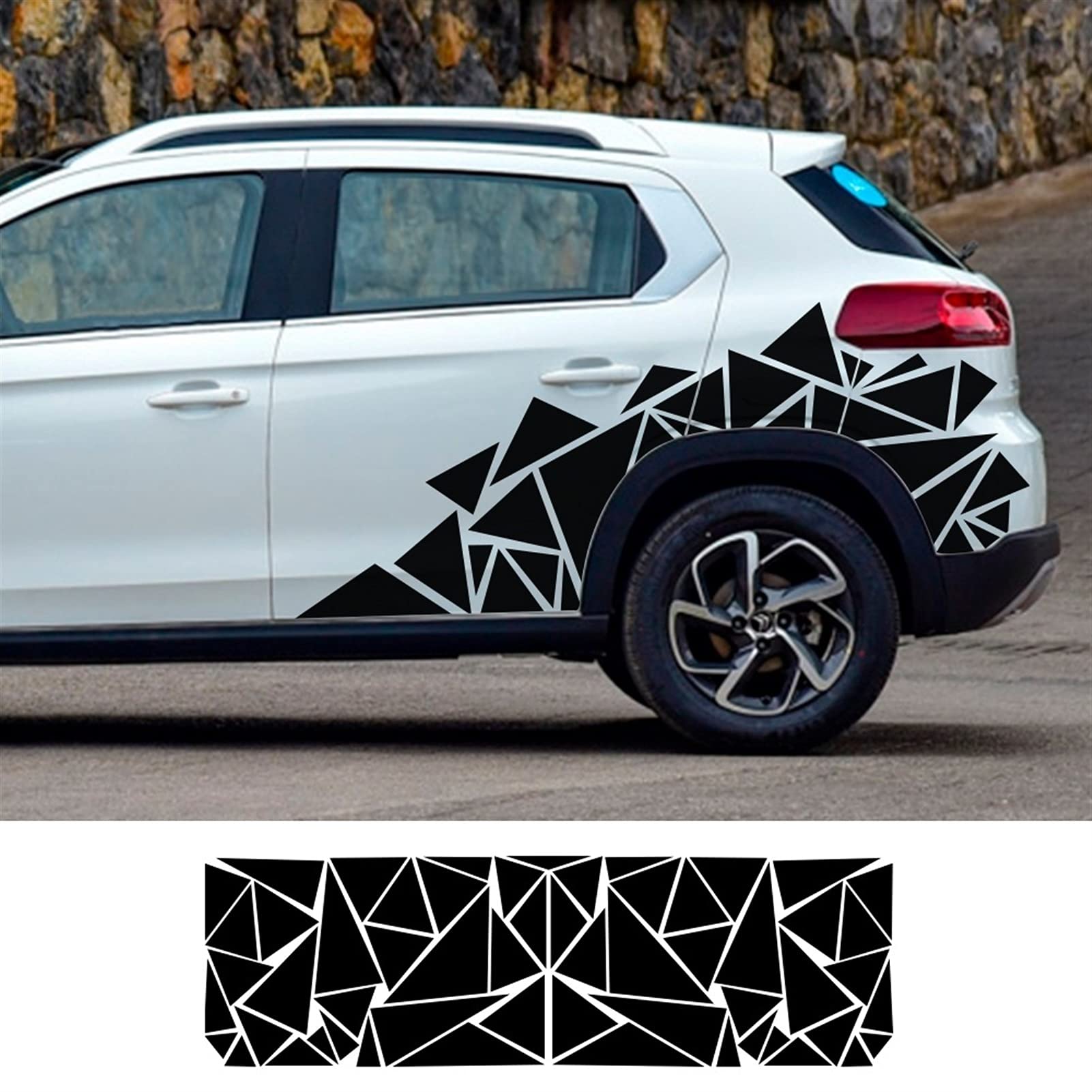 Xingyue Aile I Modelli di Coda 2PCS Car Side Door Vinile Auto del Triangolo Body Stickers Auto Entrambi i Lati Sticker per Tutta l'automobile (Color Name : Matt Gold)