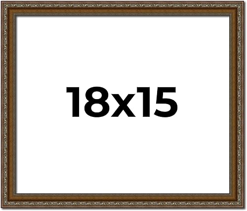 Miniatura 305 de Marco de fotos completo de madera dorada envejecida de 16 x 20 pulgadas con plexiglás acrílico UV, parte trasera de tablero de espuma y accesorios