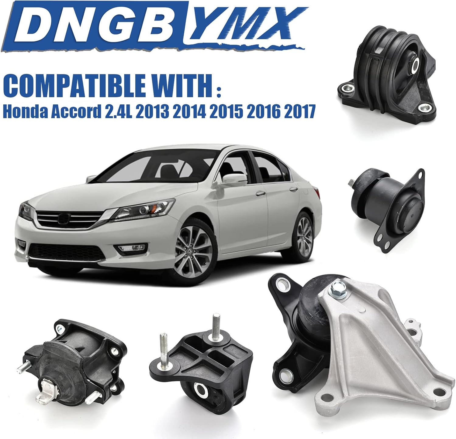 Engine Motor Mount Set Compatible with Honda Accord 2.4L 2013 2014 2015 2016 2017 Replace # A65072 A65054 A65040 A65068 A65071