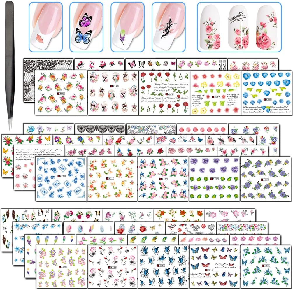 Lot De 100 Perles En Résine En Forme De Cabochons, Fleur, Papillon