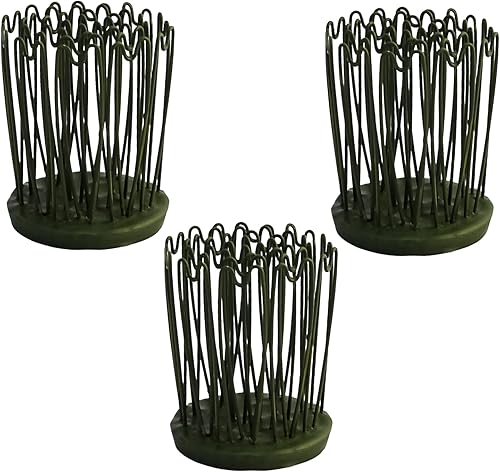 Floral Genius - Juego de soporte redondo de metal con cinta azul original de 3 a 2 pulgadas, diseño de rana de flores para flores frescas, secas y