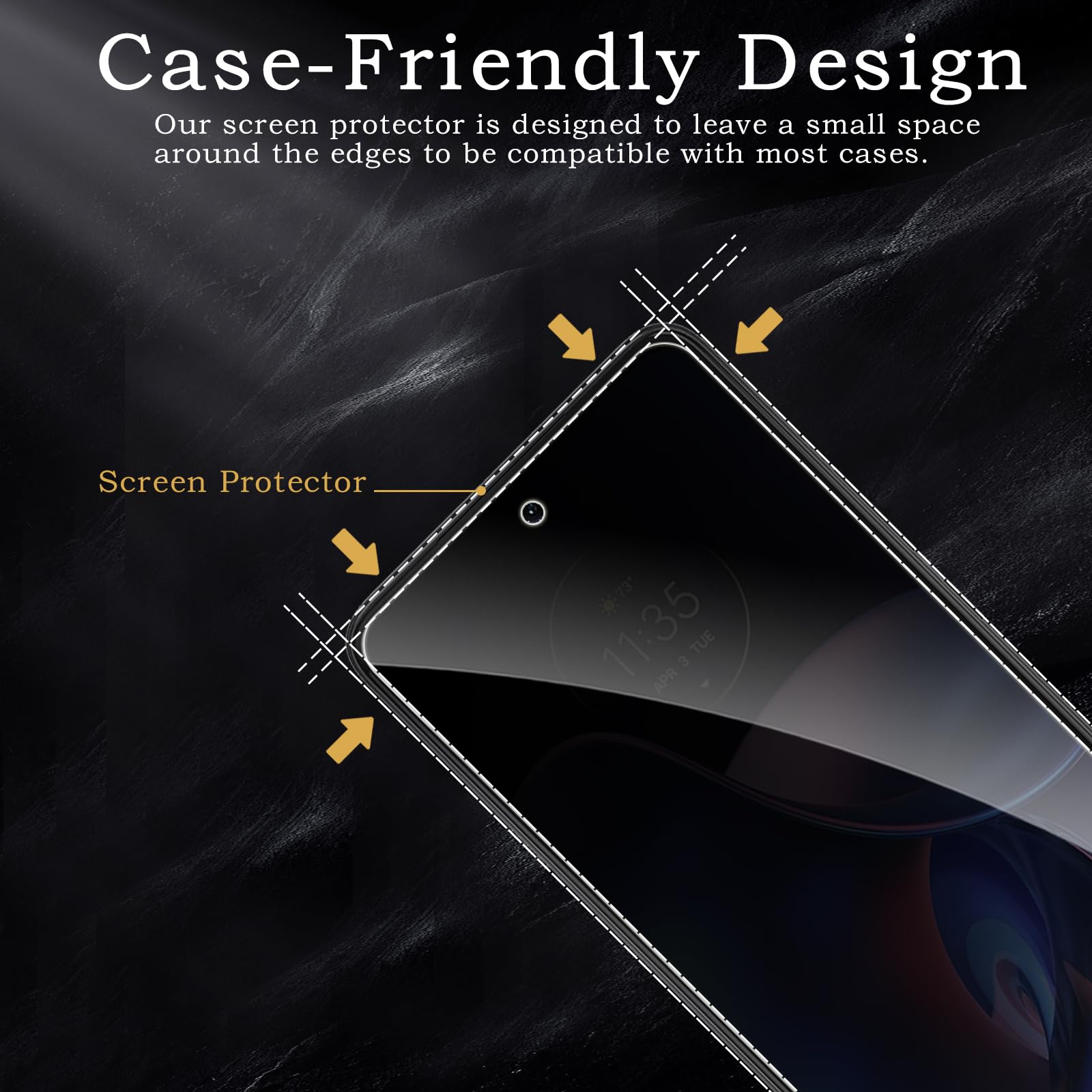 Pellicola protettiva per la privacy per Motorola Moto Edge 2022 5G, accessori in vetro temperato infrangibile, pellicola in vetro temperato anti spia, compatibile con custodie, ultra resistente,