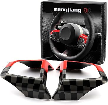 Steering Wheel Cover Dashboard Panel Sticker Caps Case Compatible with Mini Cooper 2024 2025+ EV/Fuel J01 J05 U25 F65 F66 F67 JCW