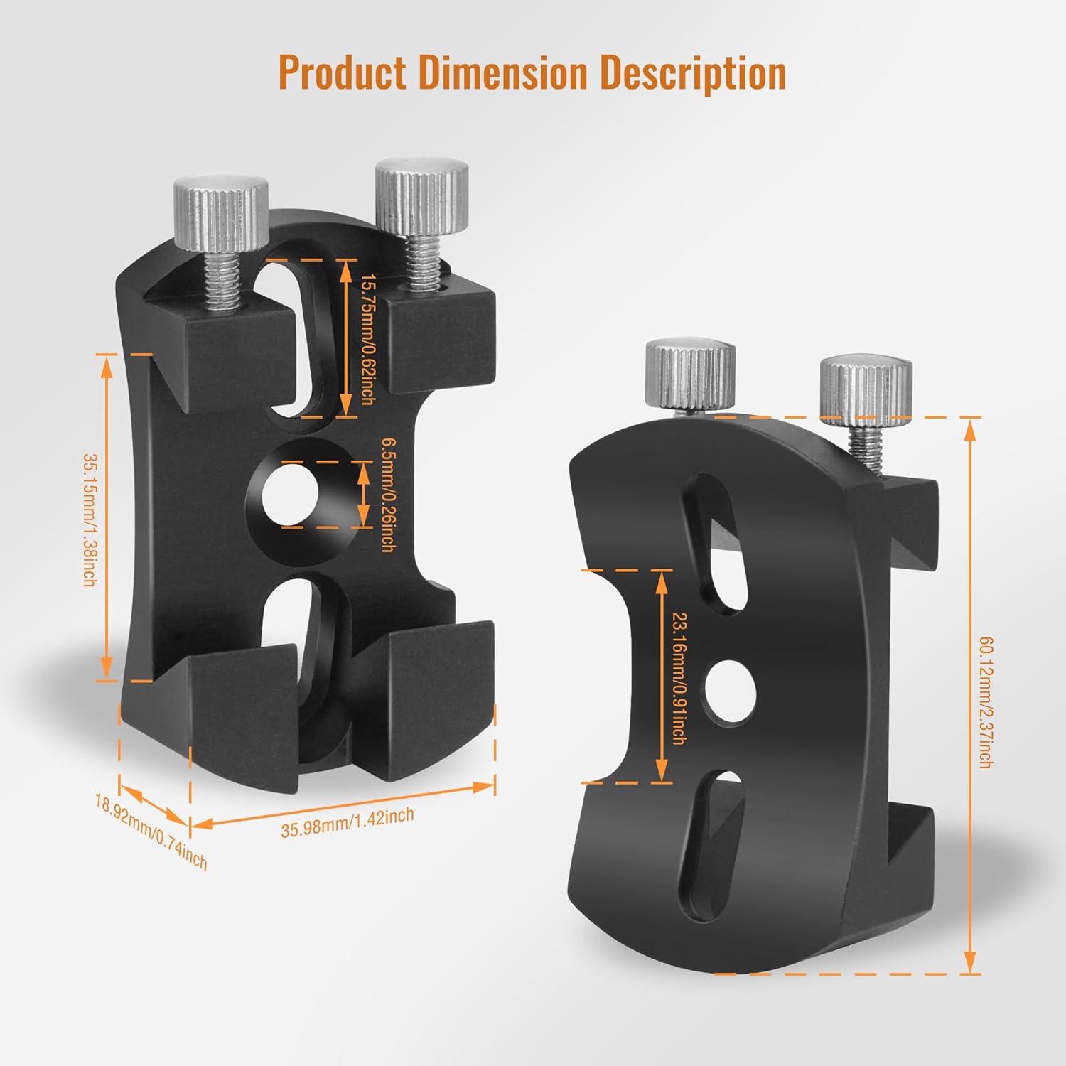 Alstar Universal Quick Release Finder Shoe Base - Bundle with - Triple Telescope Finder Scope Holder