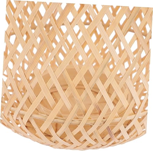 Miniatura 8 de Angoily 2 unids bambú lámpara de mimbre colgante lámparas para lámpara de mesa ratán luces colgantes mini lámpara techo pantalla ratán tejido